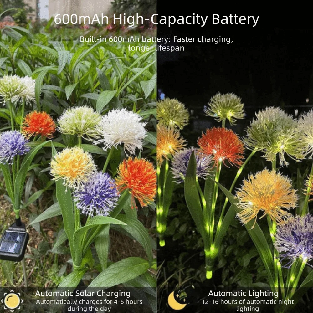For 5 Head Solar Outdoor Lights Decorative IP65 Waterproof Solar Garden Lights Swaying Powered Solar Powered Lights Pathway