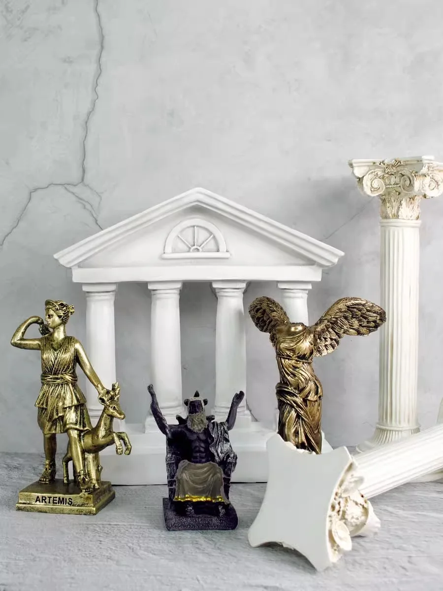 Estatua de resina de Dios griego antiguo, Poseidón Zeus, decoración para el hogar, oficina, Hotel, Athena Artemis, escultura de diosa de la victoria, regalo ornamental