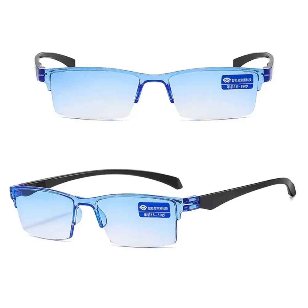 Ultralight Smart Automatic Zoom Reading Glasses Rimless Optical Anti Blue-ray Ultralight Spectacle Presbyopia Eyewear Unisex