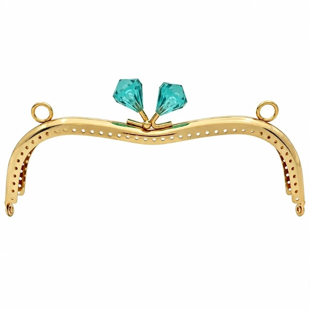 New Iron Metal Purse Frame Arc Shape Rhinestone Head Bag Hardware Gold Bag Clasp Bag Making