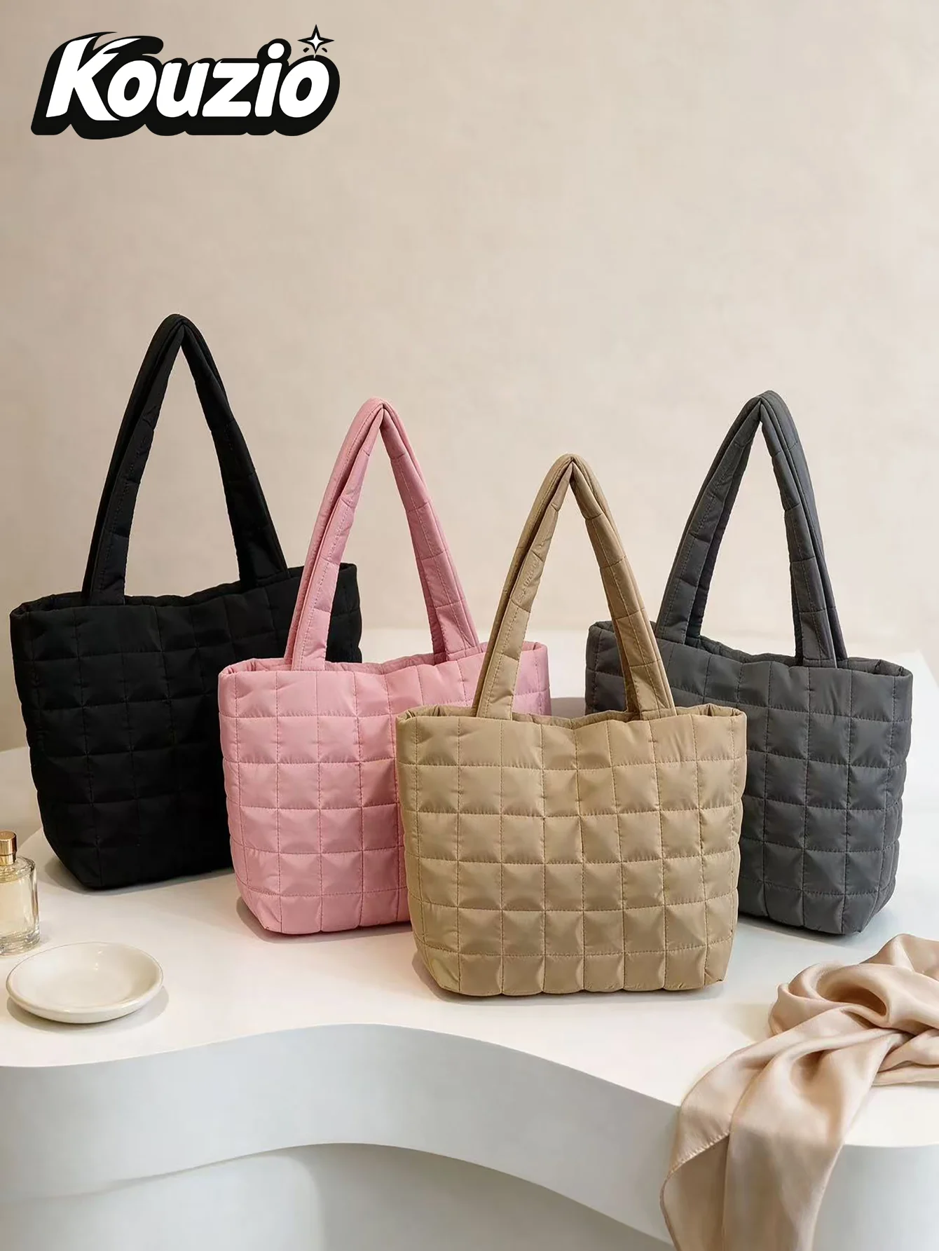 bolsa-tote-acolchoada-kouzio-grid-bolsa-de-ombro-leve-e-macia-multicolorida-para-uso-casual-diario-e-tarefas-cotidianas