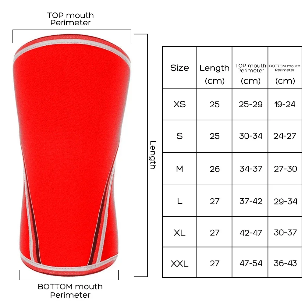 Neoprene Knee Sleeve 7MM Squat Support Compression Powerlifting Durable Prevent Sprain Workout