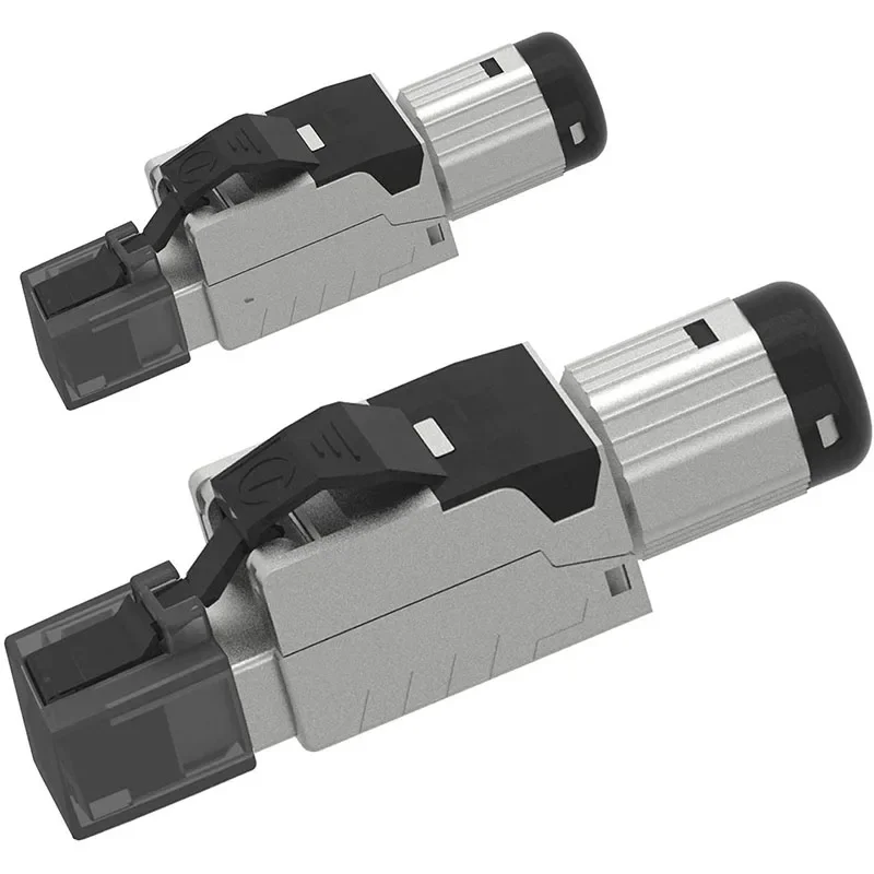 RJ45 CAT6 CAT6A Cat7 CAT8 CAT 8 złącza bez narzędzi ekranowane 10G wtyczki Ethernet ze stopu cynku dla kabli SFTP 23AWG