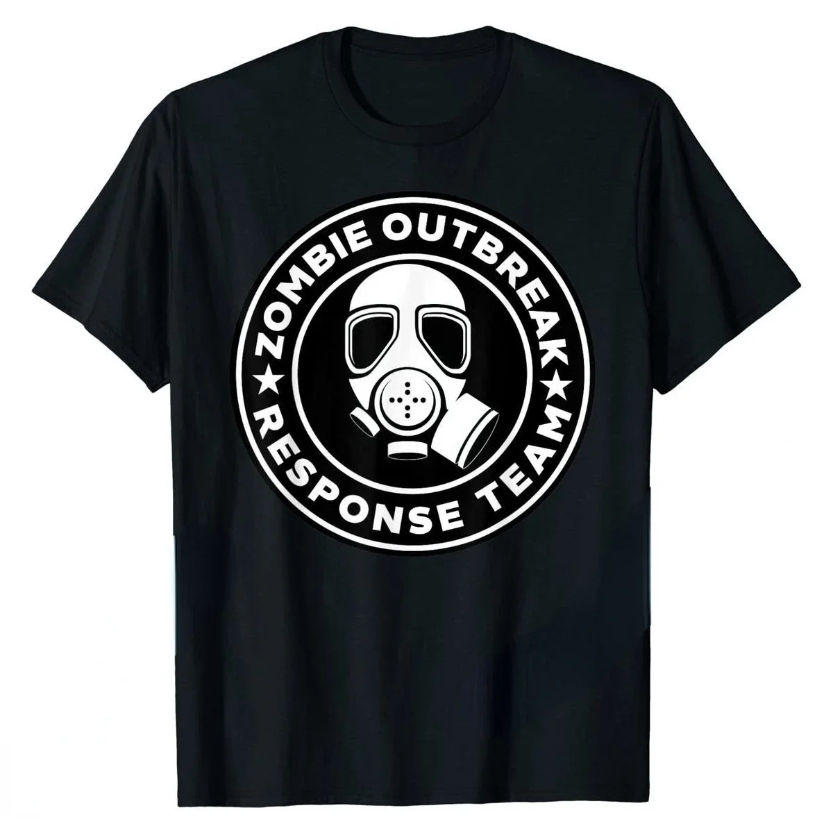 Zombie Outbreak Response Team Zombie Apocalypse Gas Mask T-Shirt Tshirts Popular Normal Men T Shirt Custom