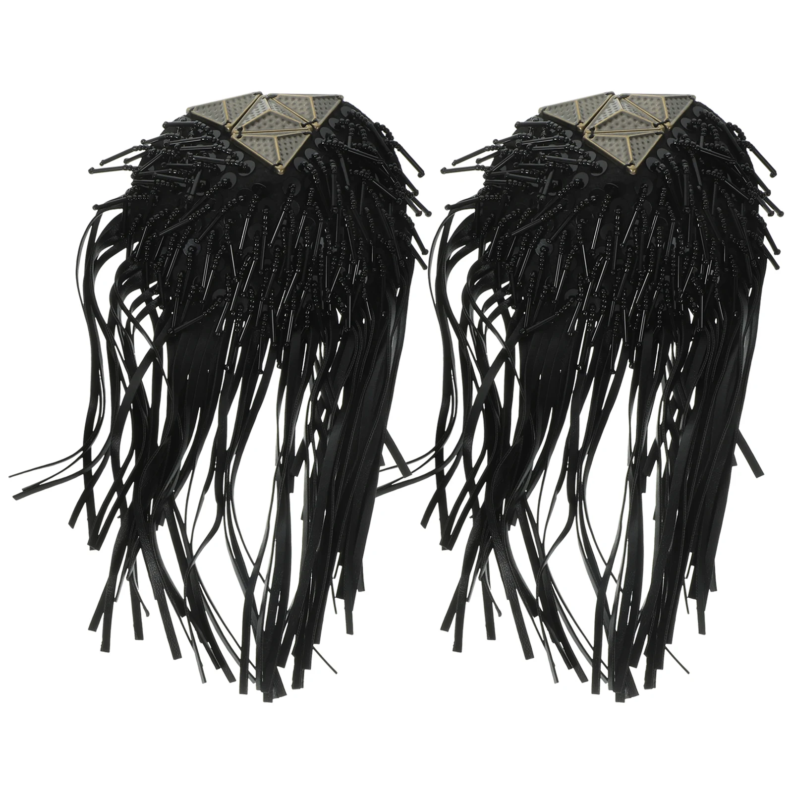 

2 pcs Fashionable Alloy Epaulettes Punk Shoulder Ornaments Tassels Chain Epaulets Decor Fringe Epaulet for Clothing Accessories