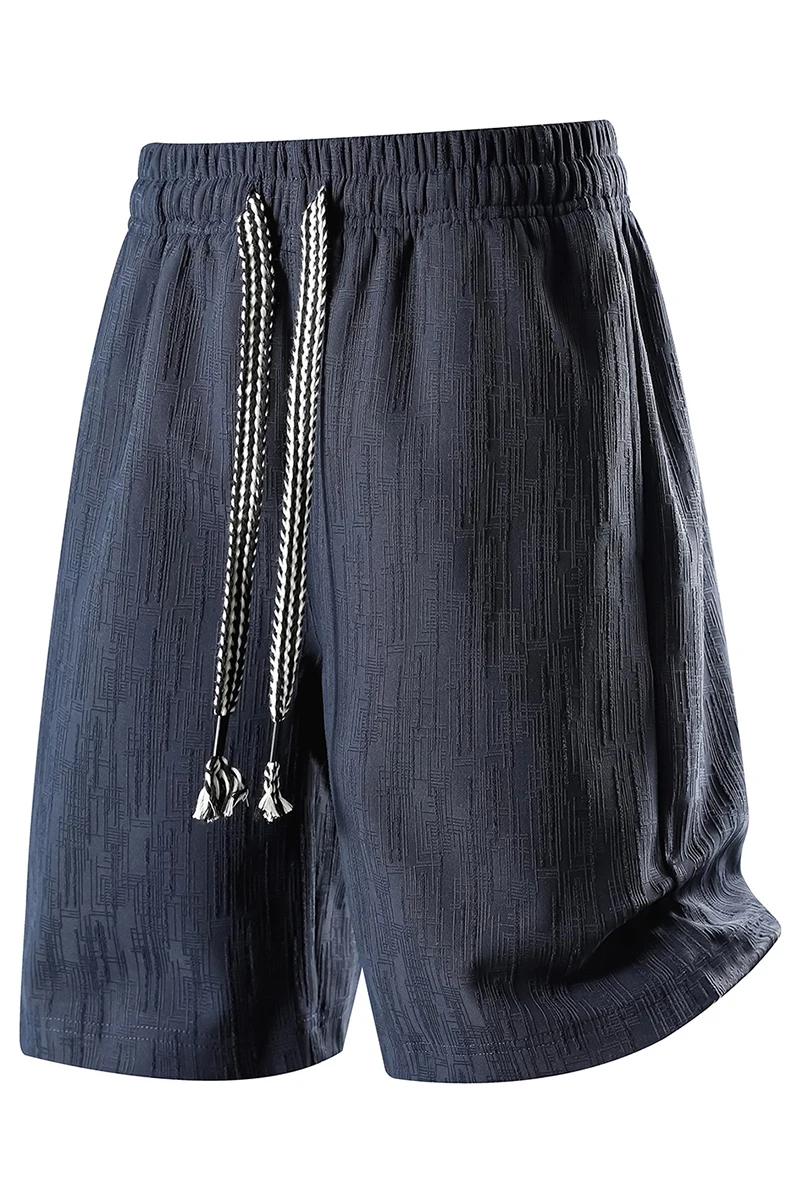 Men's Summer Casual Shorts Loose Fit Soft Touch Fabric Elastic Waist Drawstring for Beach, Home & Daily Wear