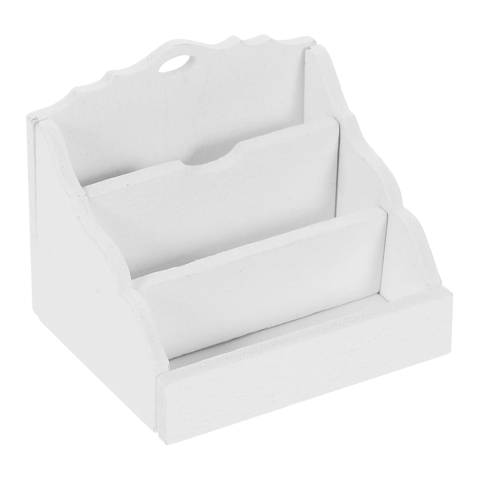Sink Simulated Storage Rack Shelves Decorative Mini House Stand Wooden Frame White Shelf