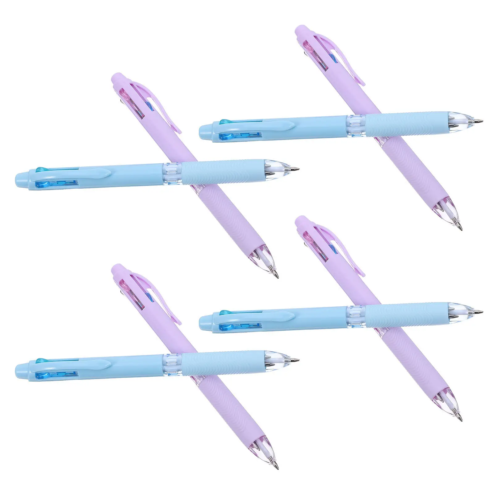 8Pcs Multicolor Retractable Ballpoint Pens Set 4 Smooth Flow Portable Desktop Travel Pen Kids Adults Study