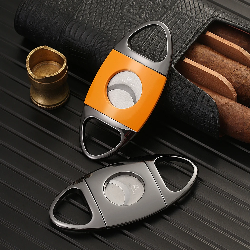 GALINER Travel Cigar Accessories Set Metal Butane Gas Lighter Cigar Cutter Tobacco Guillotine Home Ceramic Cigar Ashtrays