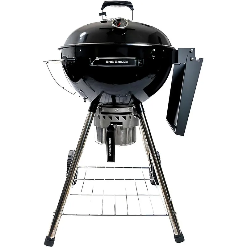 

Slow ‘N Sear Kettle Grill with Deluxe Insert and Easy Spin Grate for Two-Zone Charcoal Grill Cooking, Low ‘N Slow Smoking