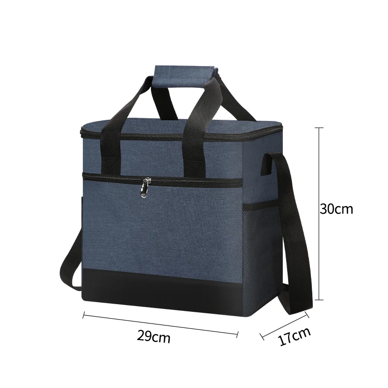 Modische, faltbare Thermotasche mit großer Kapazität, isoliert, Picknick, auslaufsicher, Lunchbox, Kühltasche für Outdoor-Reisen, Camping, Familie – Detail 4