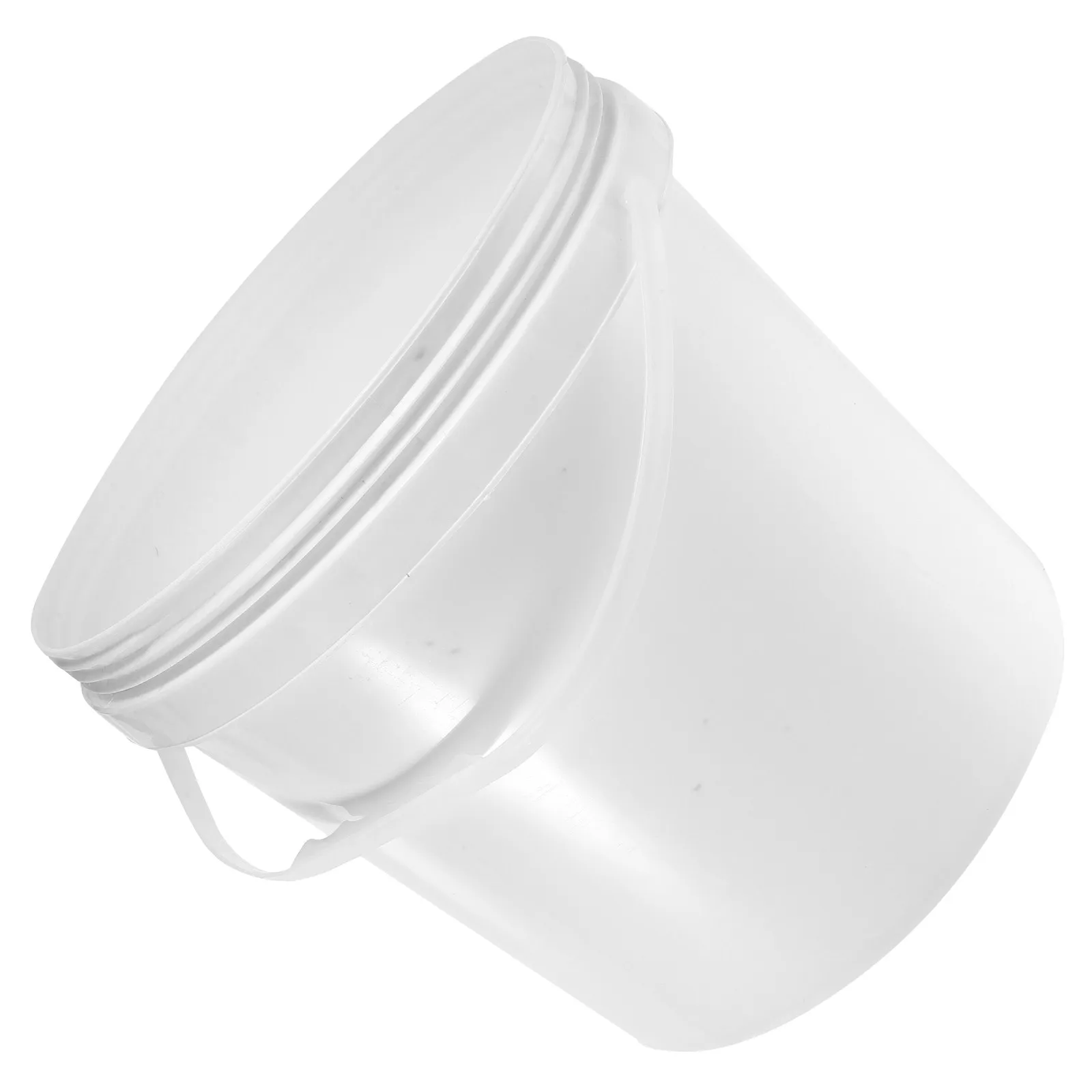 9L Round White ABS Pigment Bucket with Airtight Lid Heavy Duty Food Grade Paint Storage Container for Color Mixing Art Studio