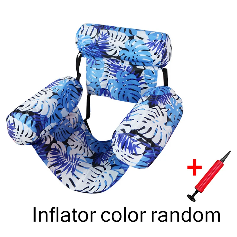Sommer Outdoor Aufblasbare Schwimmliege Einzelner Hängesessel Wasser-Lounge-Liege mit Abflussfunktion, faltbar für Pool und Strand – Detail 7