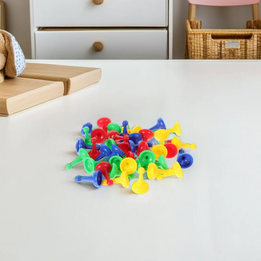 

32Pcs Board Game Pawns Set: Colored Plastic Chess Pieces for Tabletop Games Replacement Components Family Night Essentials