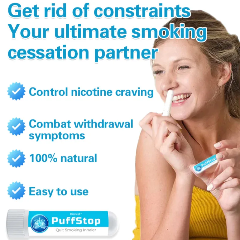 Portable Smoking Cessation Inhaler Stick Throat Care Relief Smoking Control Nasal Inhalation Aid