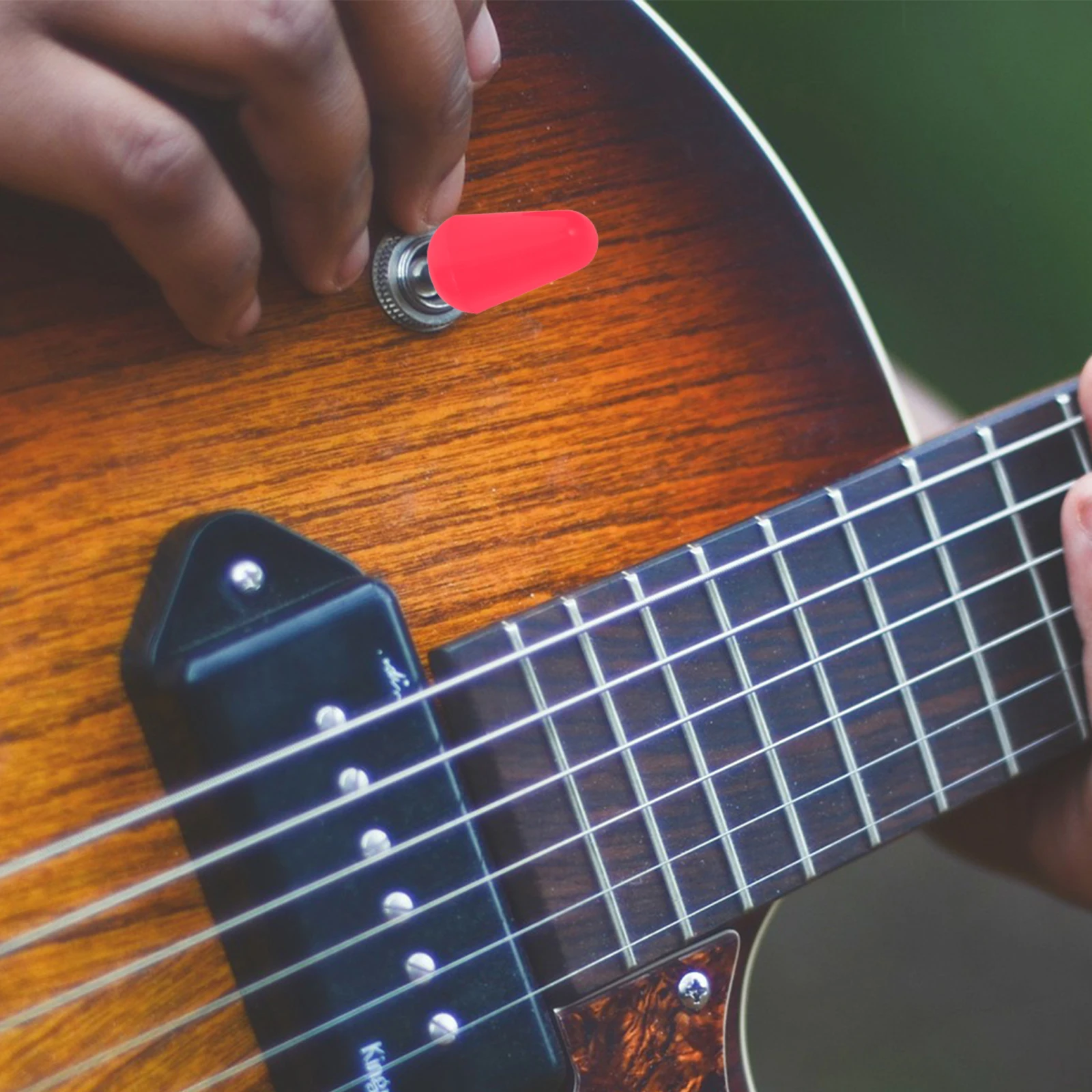 

2Pcs Electric Guitar Toggle Knobs Caps Replacement Durable Plastic Toggle Tips for Guitar Accessories Repair Set