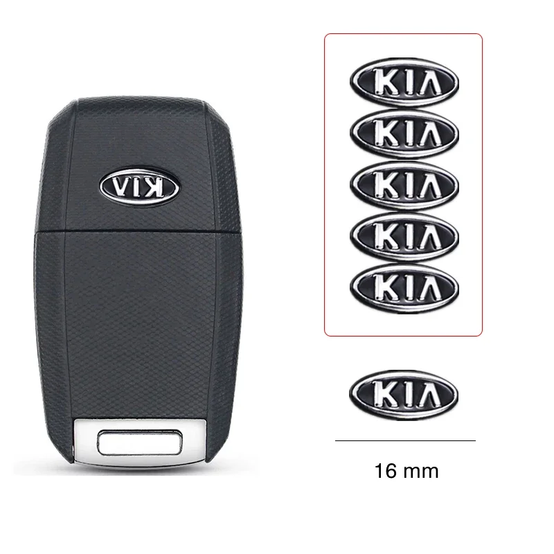 2Pcs 14 16mm Car Remote Key Logo Stickers Decal For K3 K2 K5 Sportage Morning Elantra Rio Forte Cerato Stinger Optima Niro