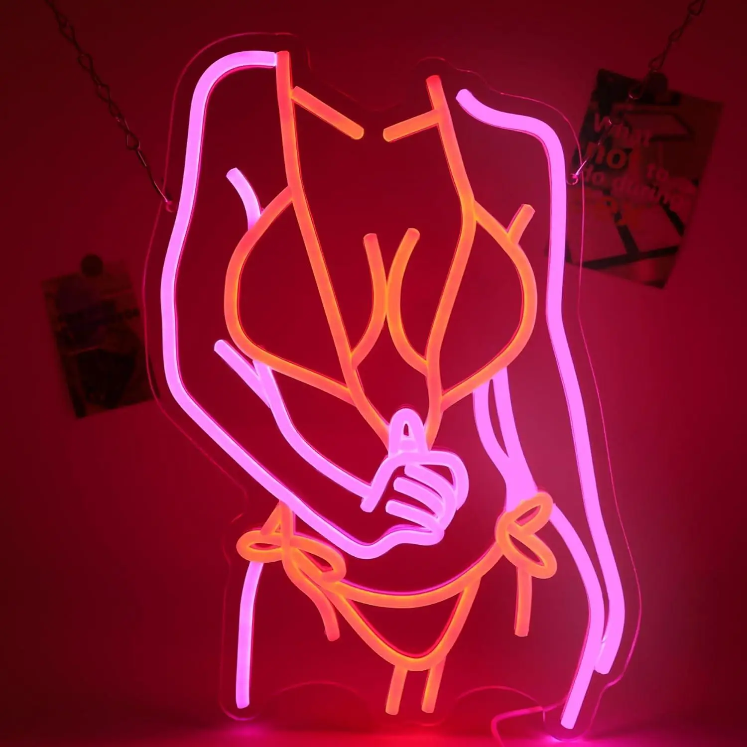 Lady Neon Sign USB Dimmable LED Lights for Game Room Bedroom Bar Pub Nightclub Man Cave Wall Decoration Atmosphere Lighting