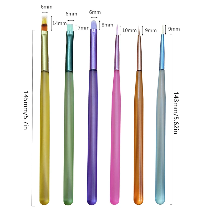 ชุดแปรงทำเล็บโดปามีน 8 ชิ้น/ชุด สำหรับออกแบบลายเพ้นท์เล็บ แกะสลัก จุดลาย ปากกาหัวแบน ปากกาหัวพัด สำหรับอะคริลิค เจลยูวี ยาทาเล็บ อุปกรณ์ทำเล็บ