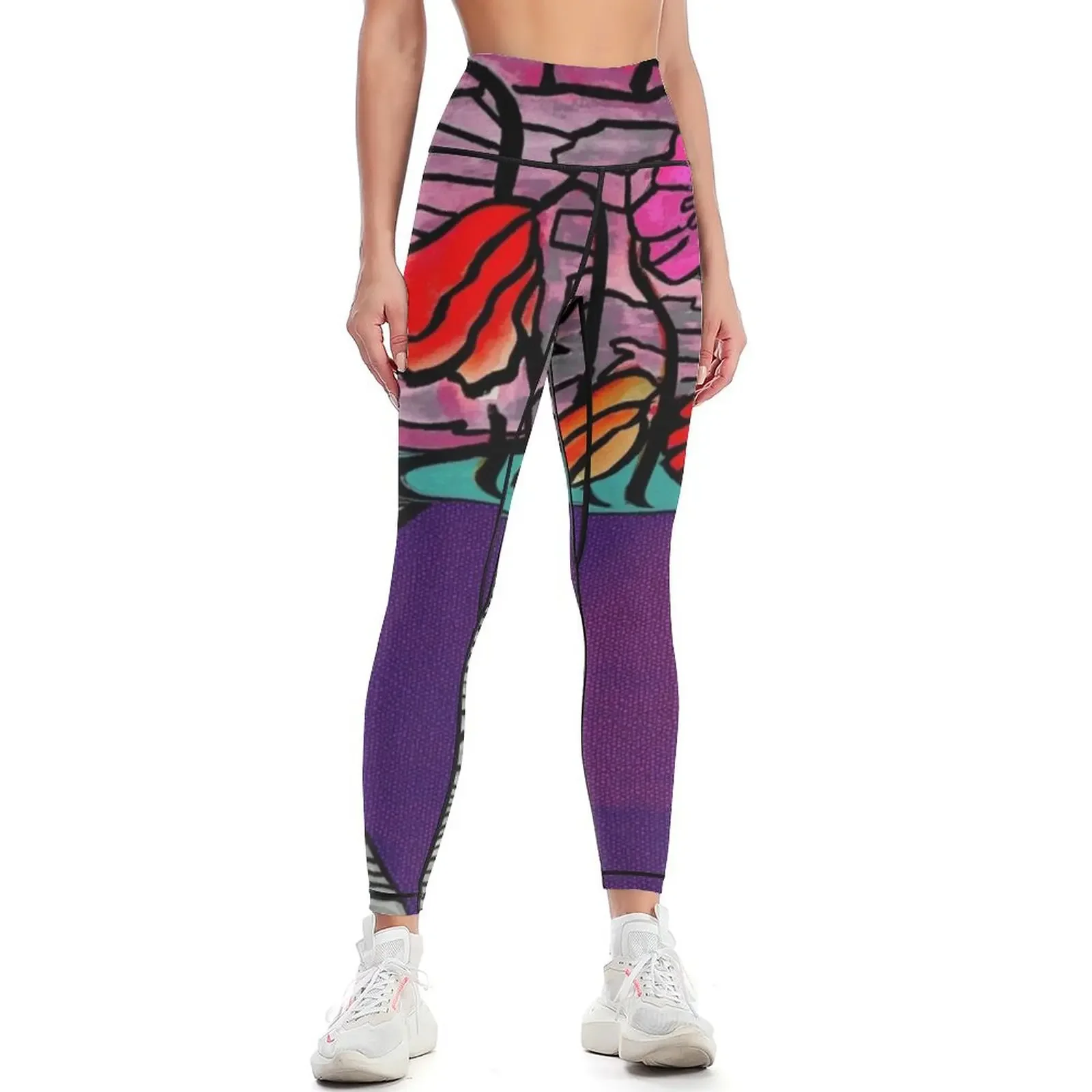 

Flower Pot Leggings Sports pants woman sports woman gym sportswear for gym Training pants Womens Leggings