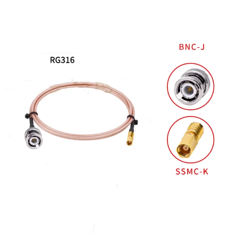 1pc RG316 Jumper Cable  BNC Male plug to SSMC Female jack connector 50 ohm  RF Pigtail Coaxial Cable adapter