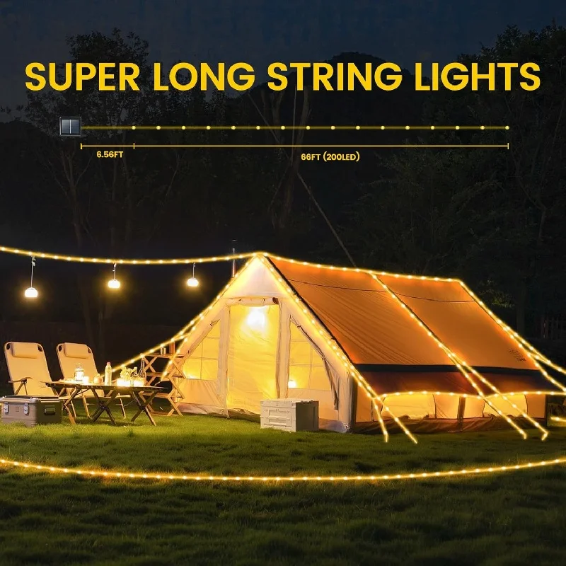 300Led  String Light Strip Outdoor Solar Tube Rope Led Fairy Light Garden Christmas Decoration Xmas Wedding Garland Waterproof