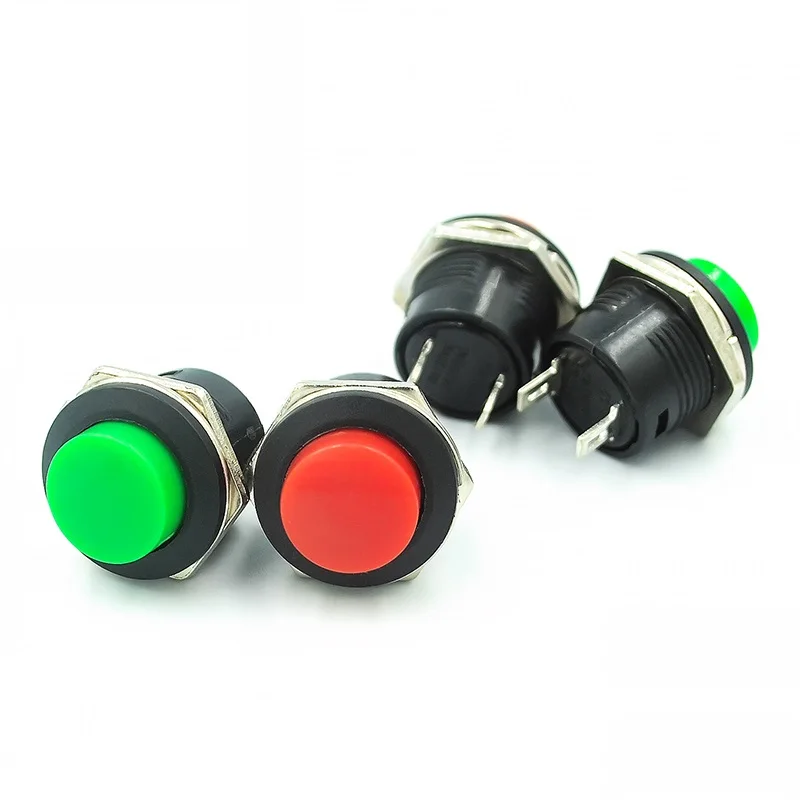 1pcs R13-507 Series Button Switch 16mm Self Resetting Key Switch Circular Non Self Locking Button Micro Switch