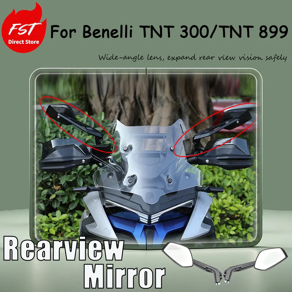 For Benelli TNT 300/TNT 899 Rearview Mirror Installation with Accessories - Non-destructive Installation