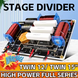 Altavoz de potencia de escenario de 2 vías y 3 vías con divisor Punto de cruce 2100JHZ. Soporta la división de frecuencia del amplificador de potencia de 1300W