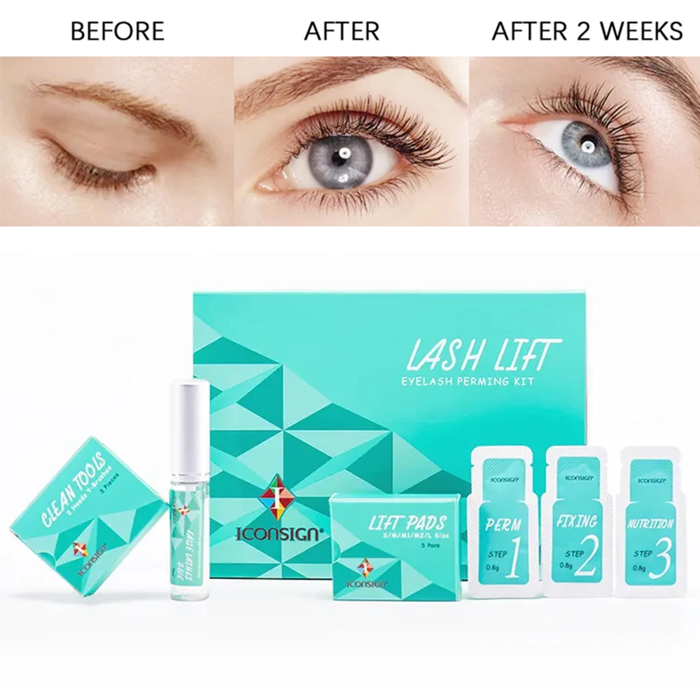 

ICONSIGN 2024 Lash Lift Kit Professional Semi-Permanent Curling Eyelash Perm Kit for Salon & Home Use Makeup Tools