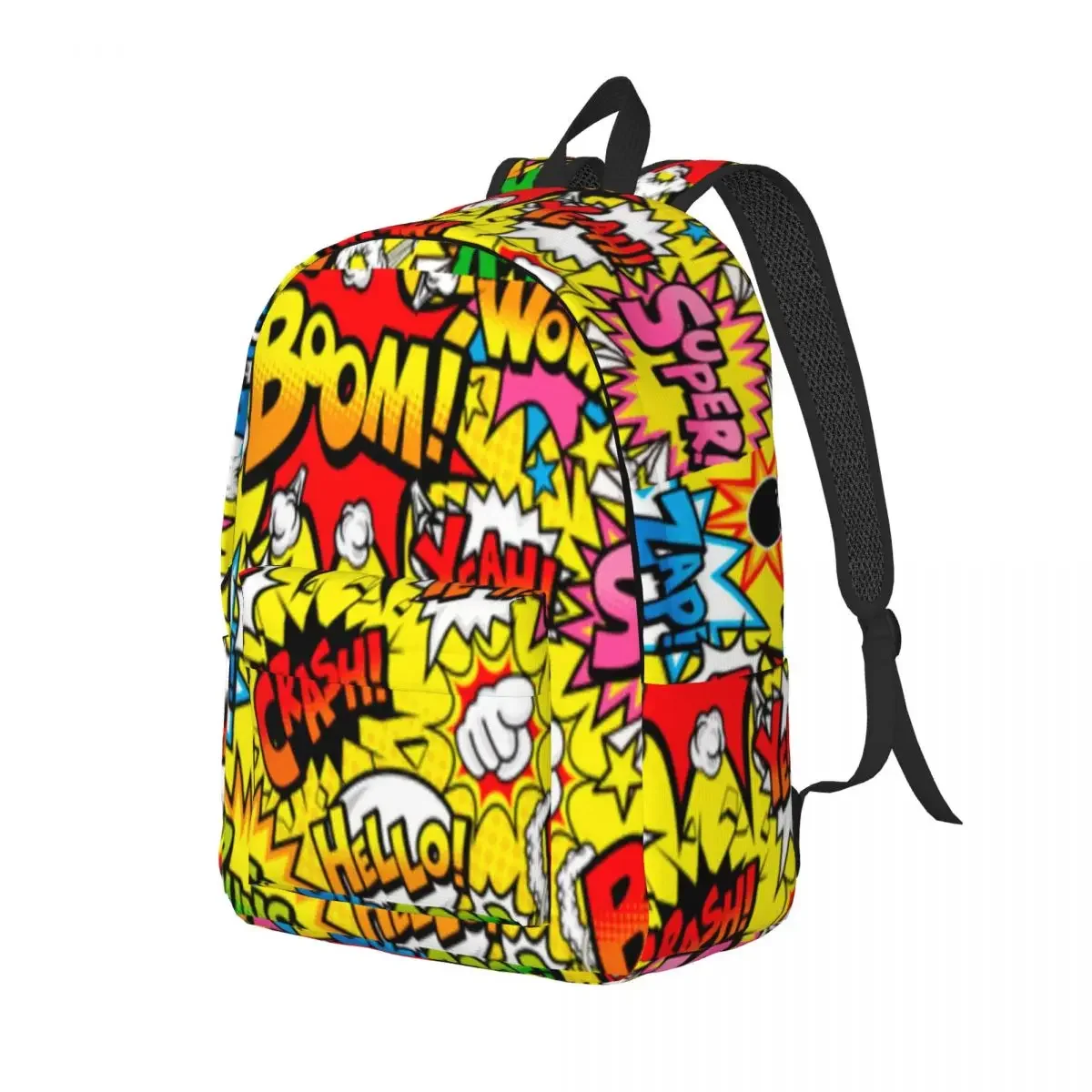 Superheroes Comic Book Collection Pop Art Quotes Backpack Middle High College School Student Bookbag Teens Daypack Outdoor