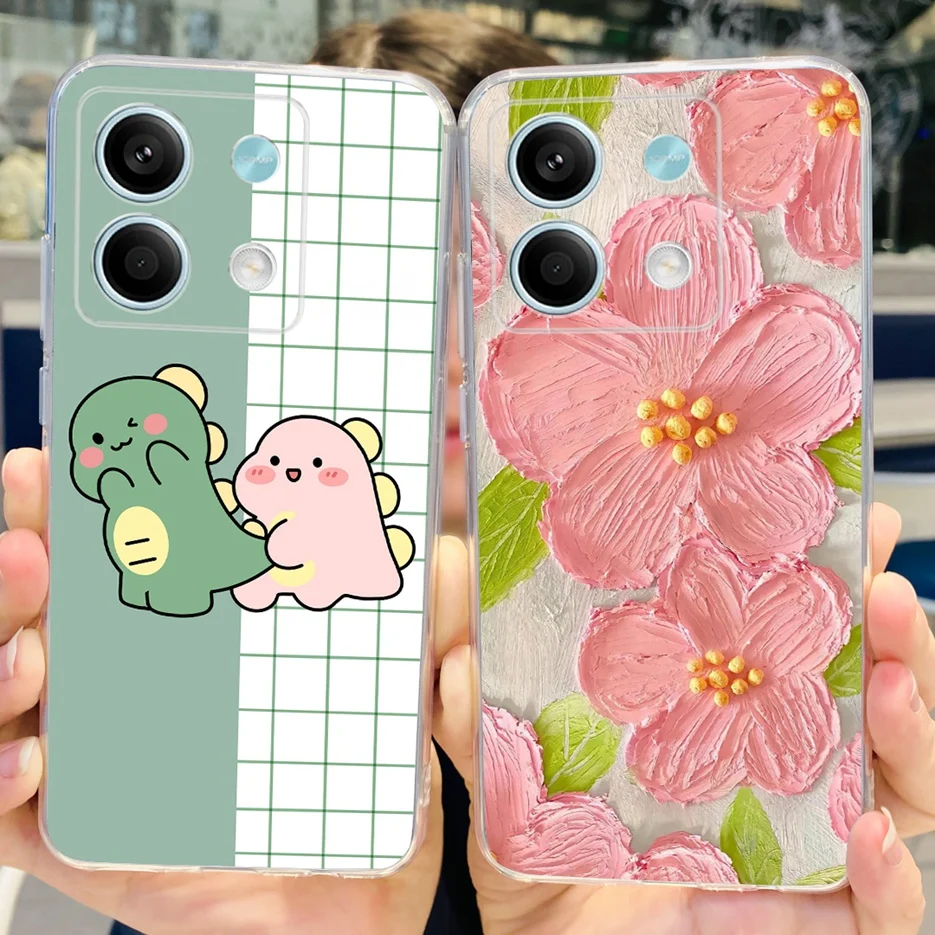 For Xiaomi Redmi Note 13 4G Case Luxury Painted Cover Clear Silicone Phone Case For Redmi Note 13 Pro Plus Note13 Pro Soft Shell
