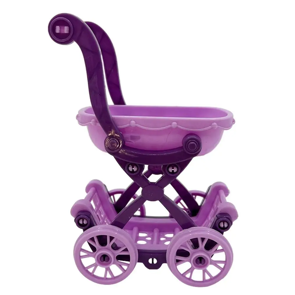 Shopping Cart Stroller Model Toys Simulated Plastic Doll Accessories Shopping Cart for Ornament