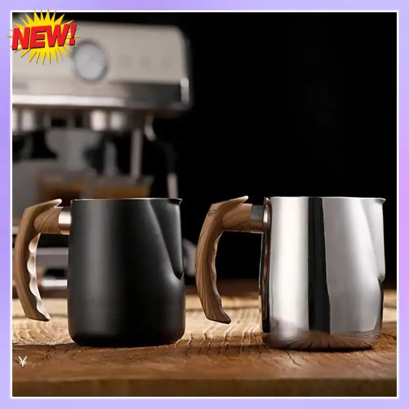 

T24C 600Ml Espresso Frothing Pitcher Cup For Latte Art Cappuccino Pitcher Creamer Cup Black