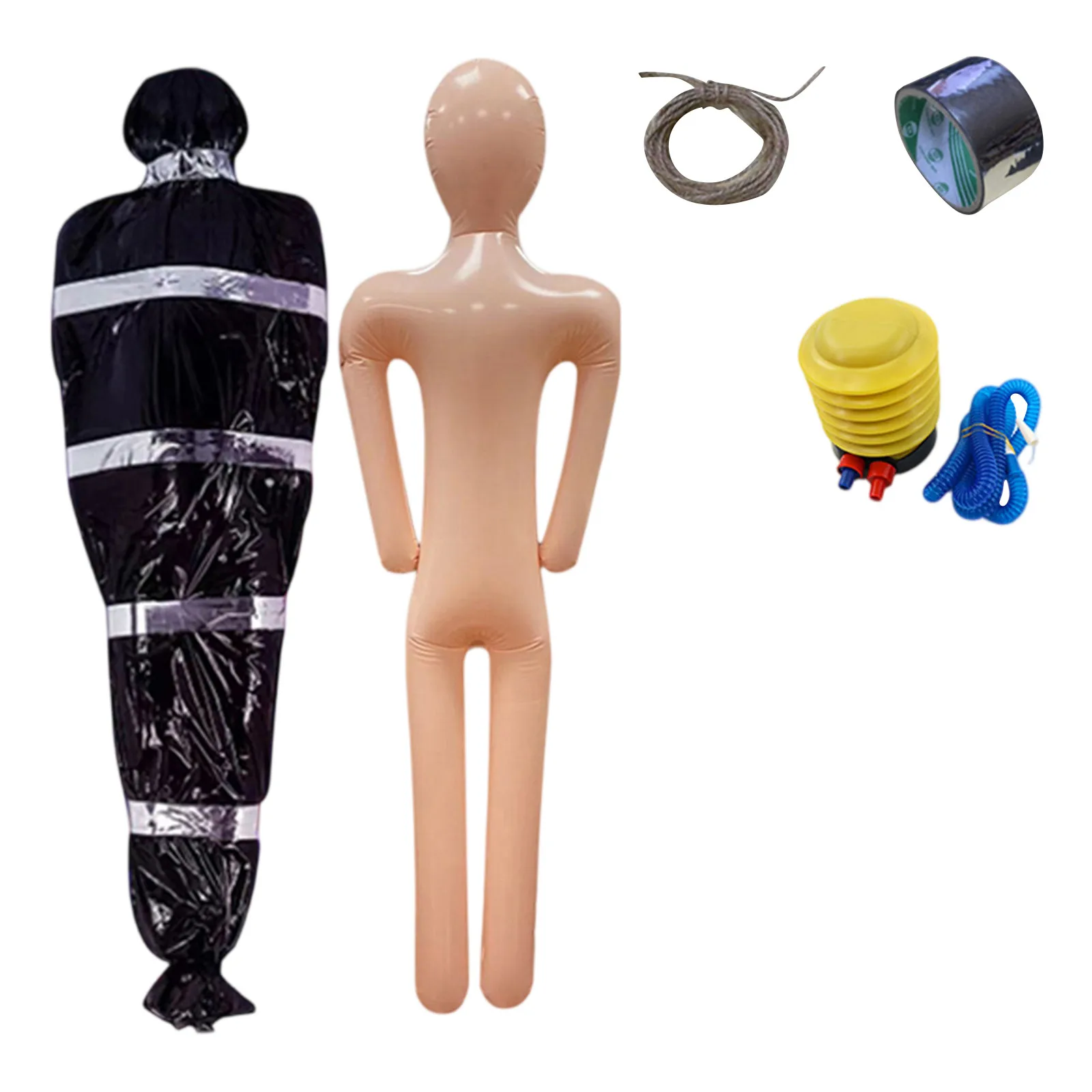 Life-size Hanging Corpse Props Scary Fake Corpse In Bag Inflatable Hanging Corpse Haunted House Indoor And Outdoor Decoration