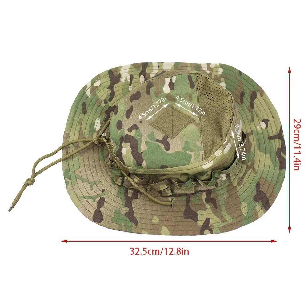 Camouflage Tactical Hats Mesh Bucket Multicam Sunscreen Summer Breathable Caps Hunting Hiking Outdoor Fisherman Beach Sunhat