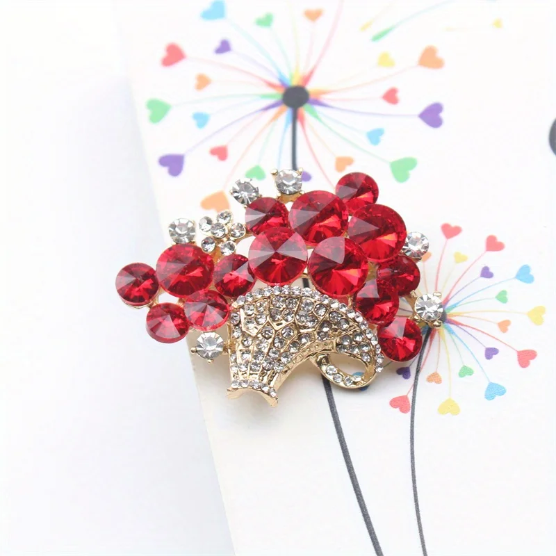 New Flower Basket Brooch High-grade Women's Atmosphere Corsage Anti-slip Pin Fashion Suit Accessories