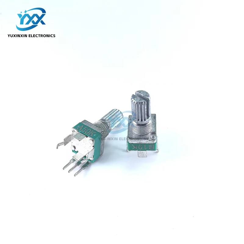 10 قطعة مقياس جهد دقيق عمودي واحد R097 RK097 مع قوس ، مقبض 15 مللي متر ، بدون تروس ، 3 أقدام A/B10K 2K 5K100K + غسالة الجوز #4