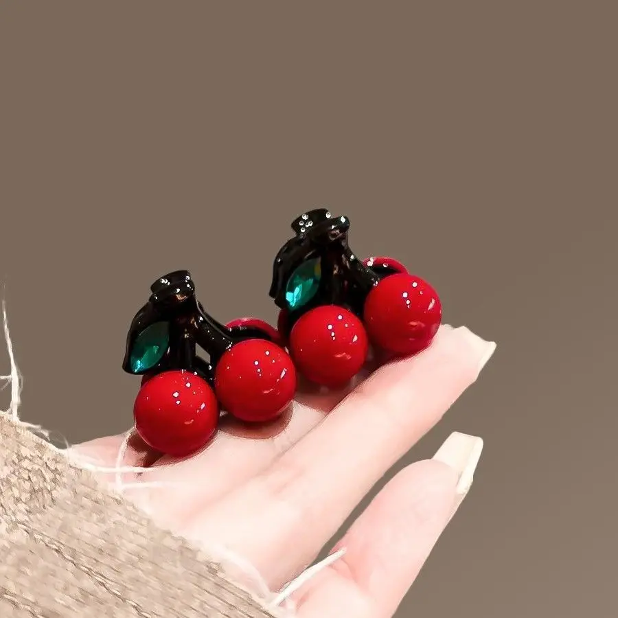 

2PC Sweetly Cherry Crab Clamp Hair Clips Cute Small Hairpin Headband for Women Girls Fashion Hair Accessories