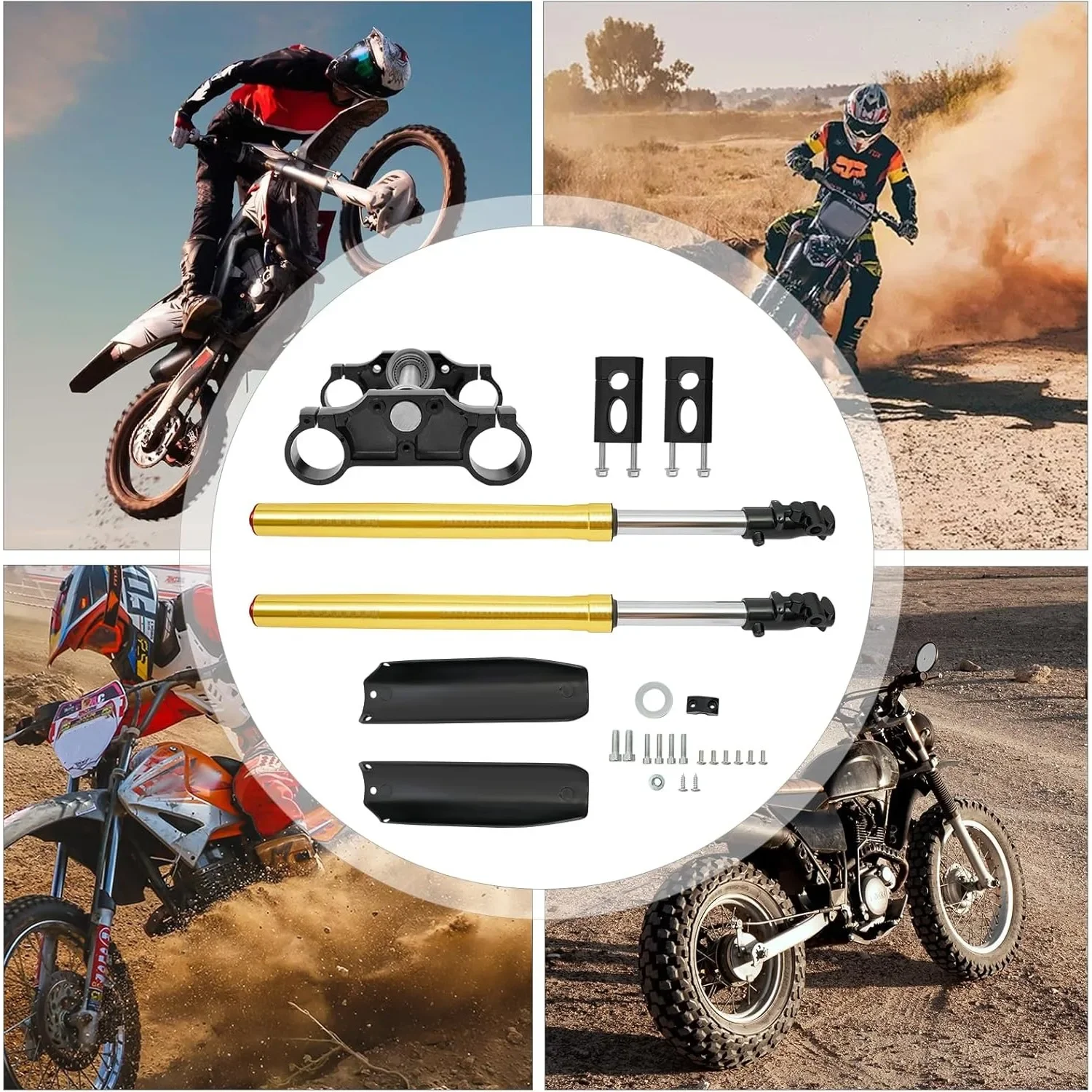 29 "Paar Voorvorken Set 45/48mm Triple Tree Klemmen voor 110cc 125cc Dirt Pit Bike voorvorken Schokdemper Schokdemper