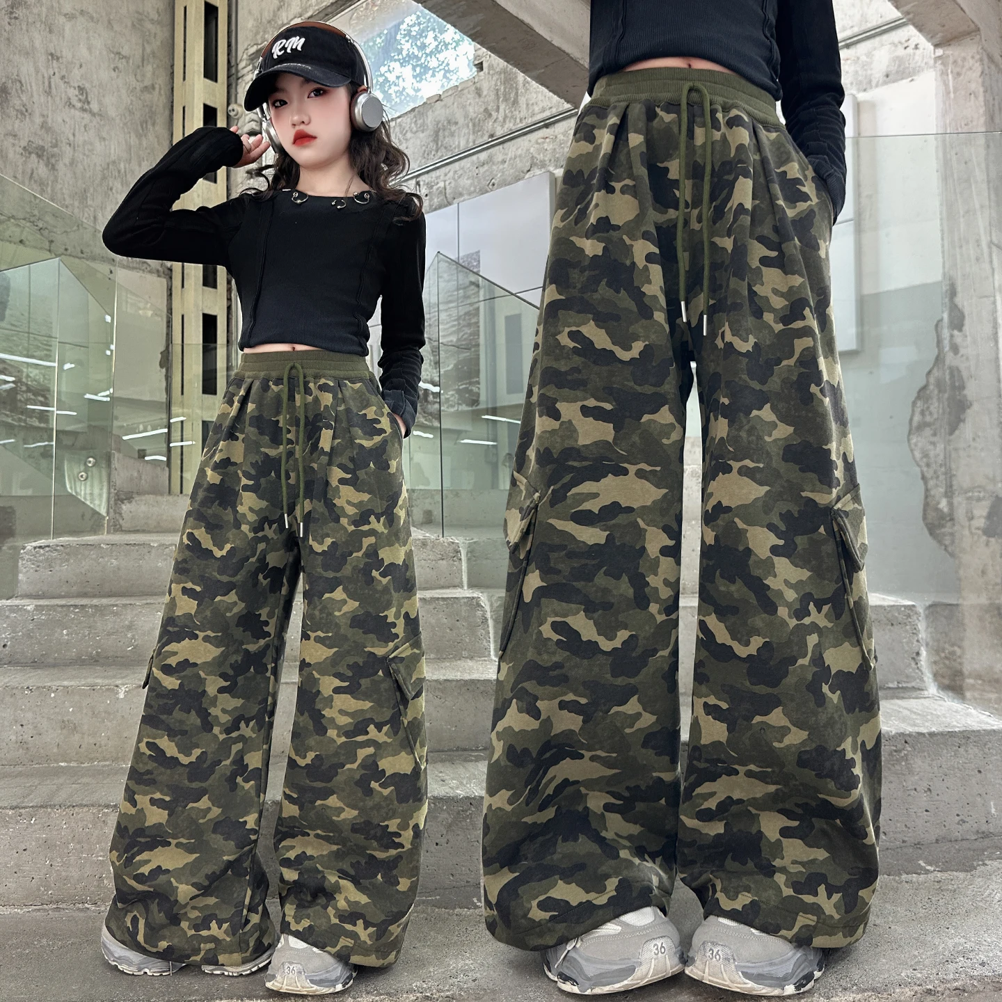 

2025 New Spring and Autumn Camouflage Overalls Fashion Trend High Quality Hip Hop