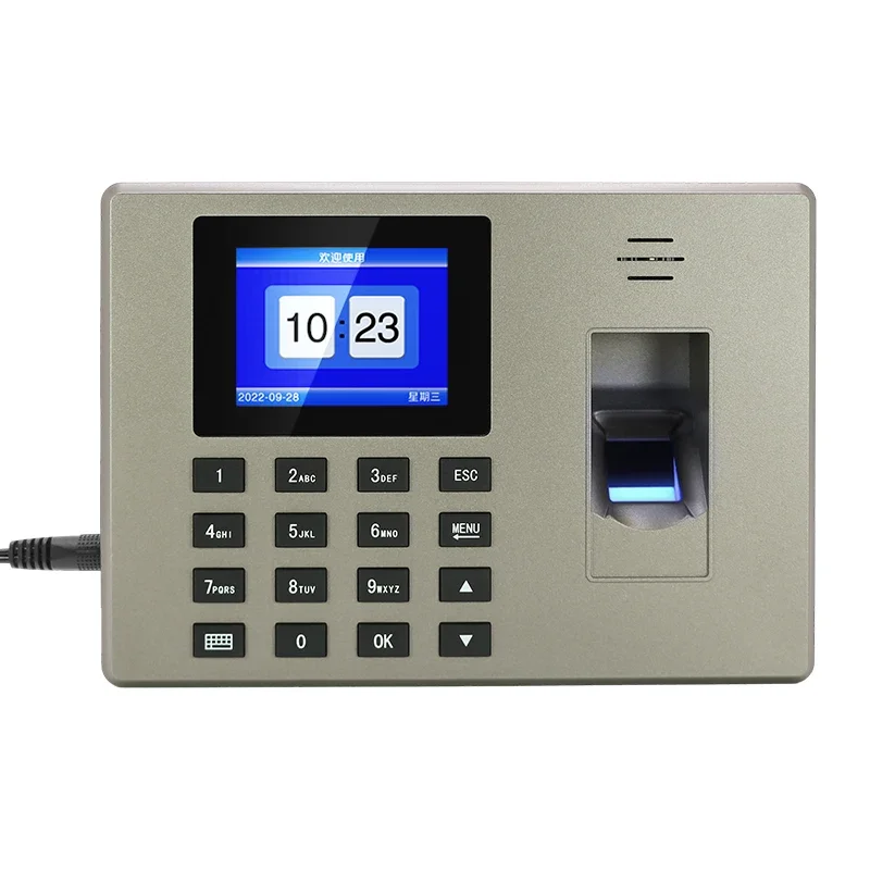 CN biometric fingerprint punch usb time clock office attendance system recorder timing employee machine multi-language -gold