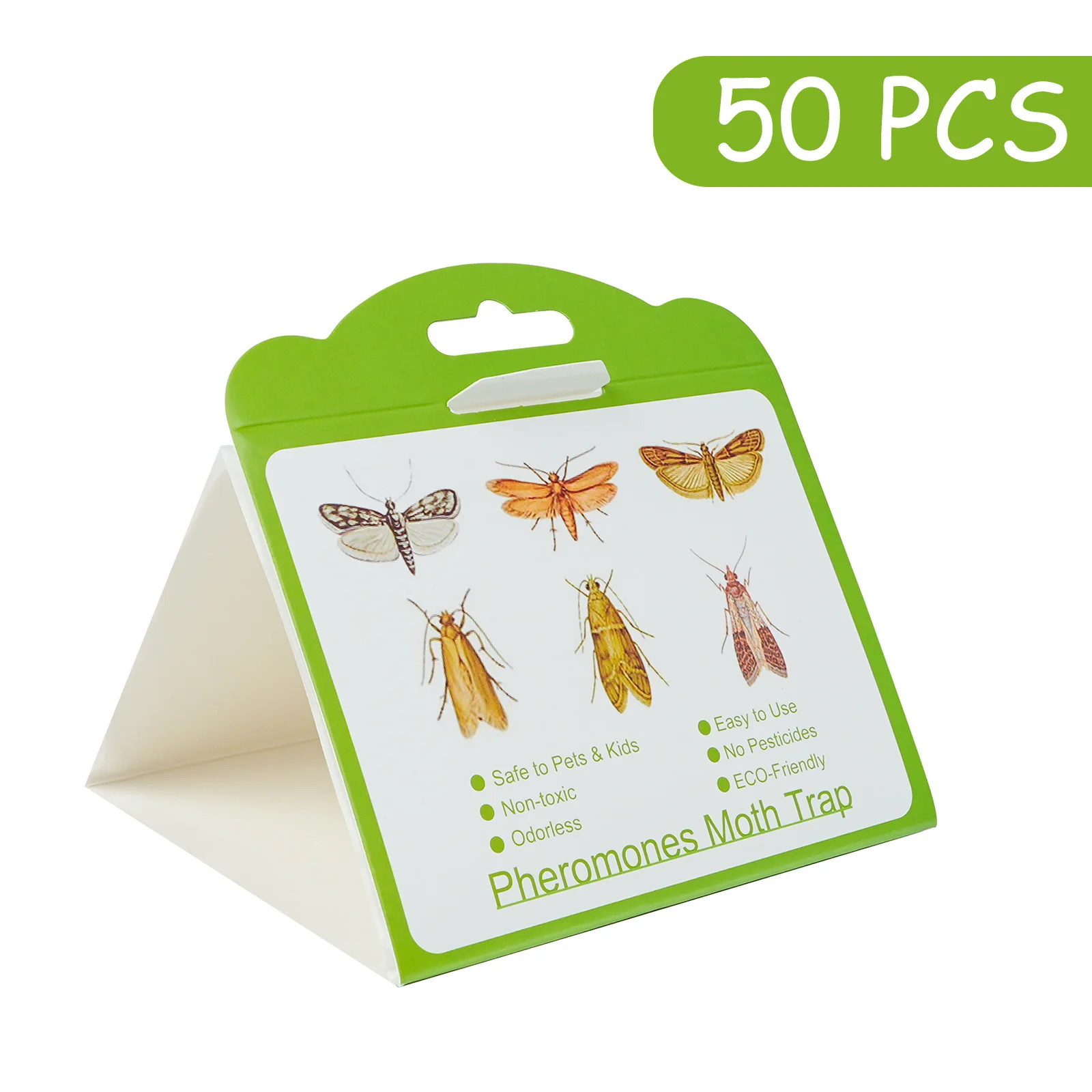 6/12/50PCS Clothes Pantry Food Pheromone Killer Paste Sticky Glue Trap Pest Reject Fly Moth Family Factory Restaurant