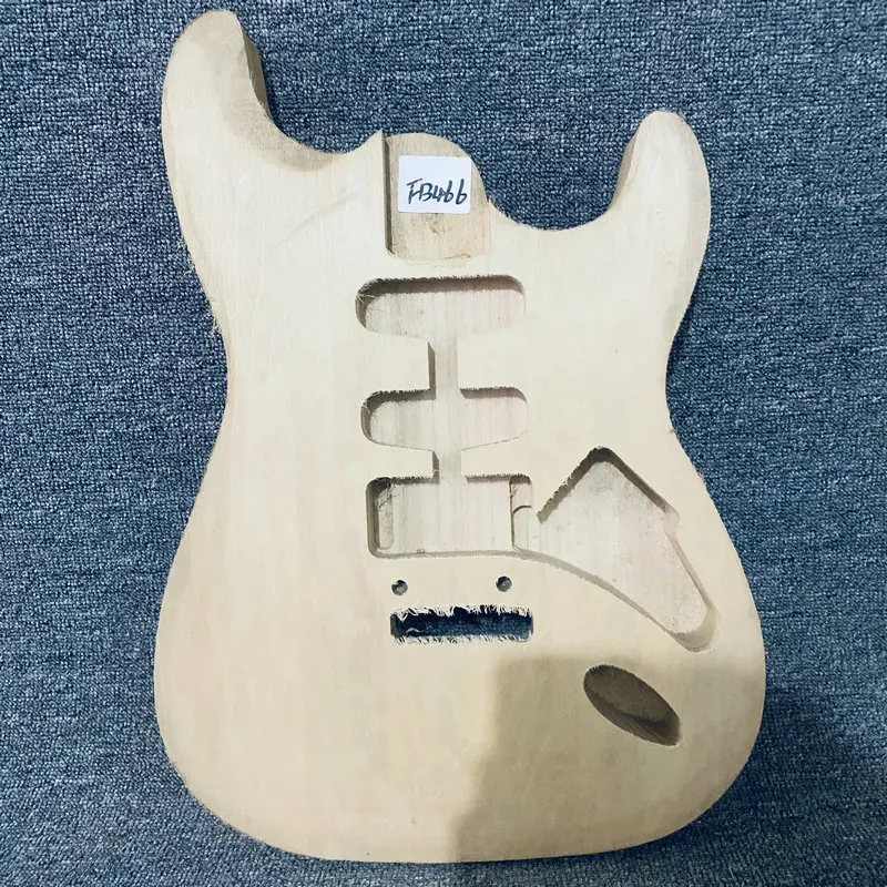 

FB466 Natural Solid Basswood 2 Pivots Bridges Custom Pickups for ST Guitar DIY Semi Finishing Guitar Replace Parts
