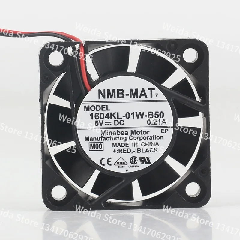 

Новый вентилятор охлаждения NMB DC 5V 0.21A 4CM с высоким объемом воздушного потока, 40X40X10MM, на двойных шарикоподшипниках, 2-проводной, 1604KL-01W-B50 4010
