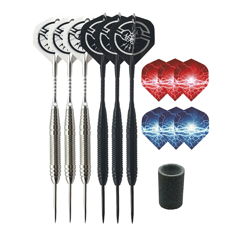 

13Pcs(1 Set) Steel Tip Darts Set 22 Grams Set Flights Accessories N58B