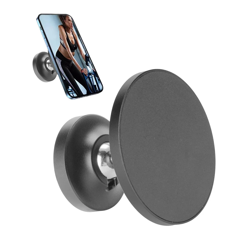 

2024 Double Sided Magnetic Phone Holder for Gym Working Out Videos Magnet Phone Mount for MagSafe iPhone 15 14 13 12 11 Samsung