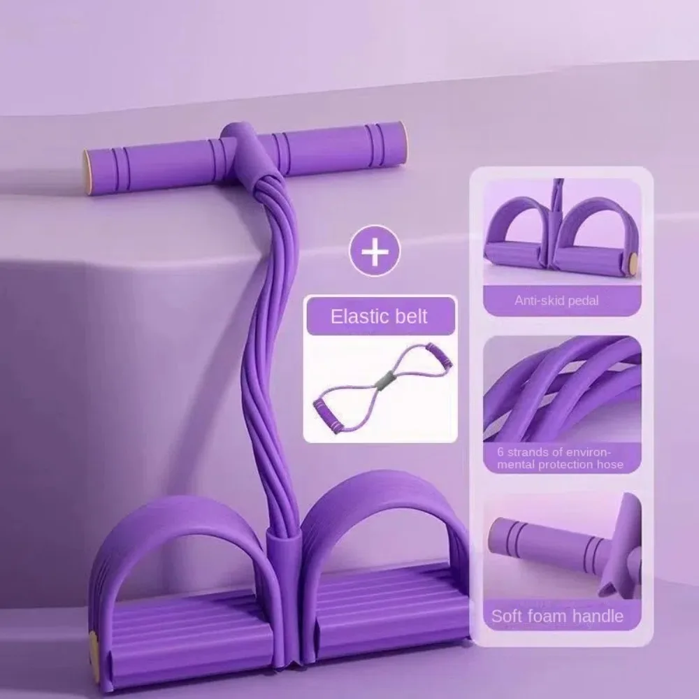 Neues 6-Röhren-Widerstandsbänder-Set mit Schaumstoff, Sport zu Hause, Yoga, elastisches Band, Schulteröffnung, TPE, Yoga-Pedalzieher für Bauch, Arm