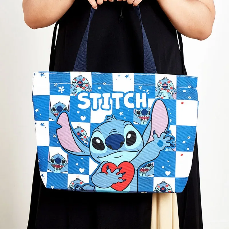 

Disney Strawberry Bear Canvas Tote Large Zip Closure Shoulder Bag for Women Girls School