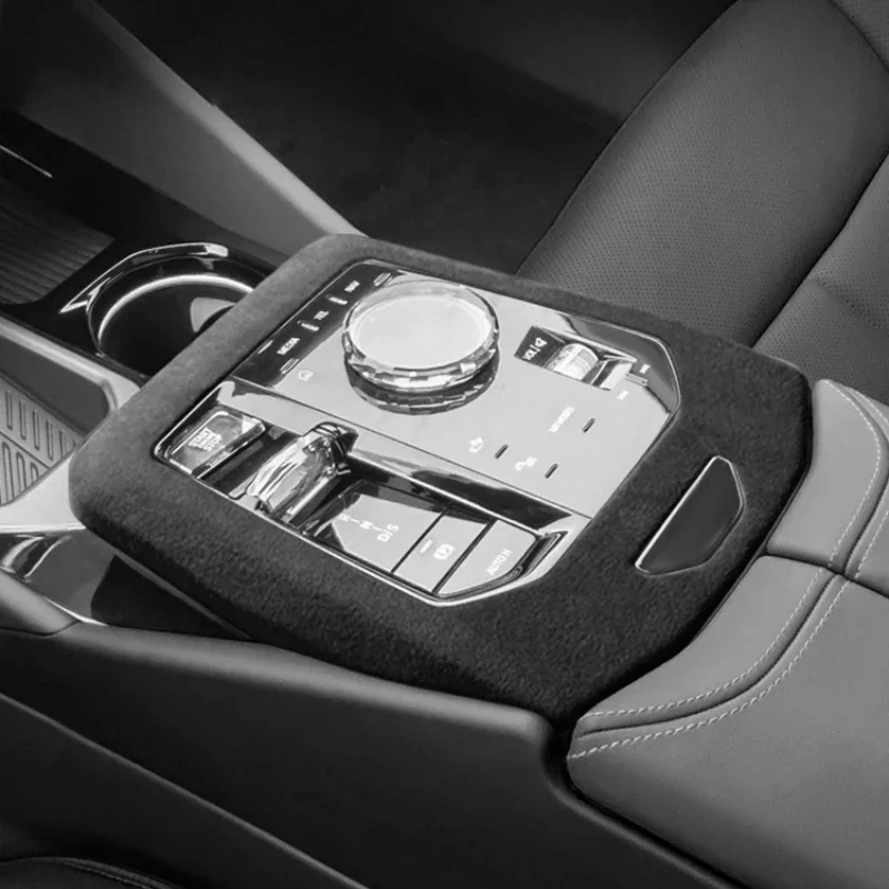 

For BMW 5 Series 2024 G60 Alcantara Overlay Car Central Gear Shift Panel Window Glass Lifting Button Frame Rear Air Vent Cover